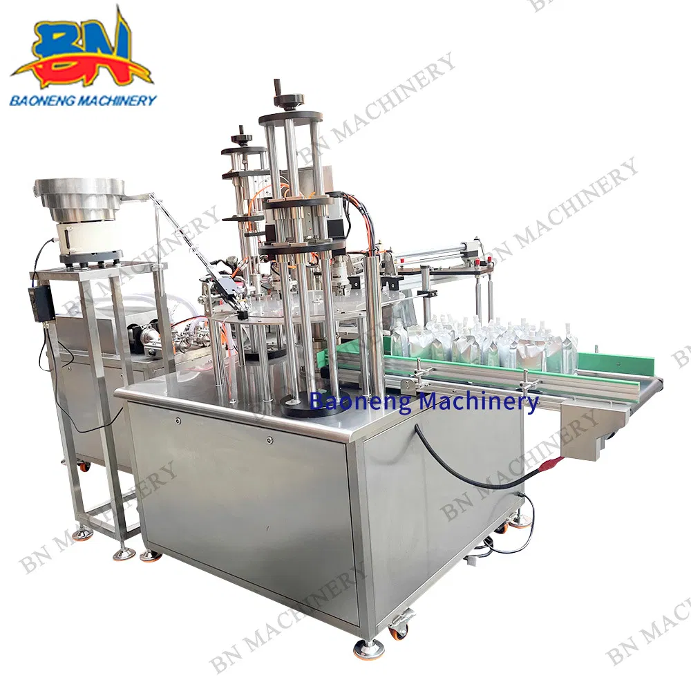 Automatic Liquid Spouted Pouch Packing Machine for Jelly Milk Sauce Filling Capping