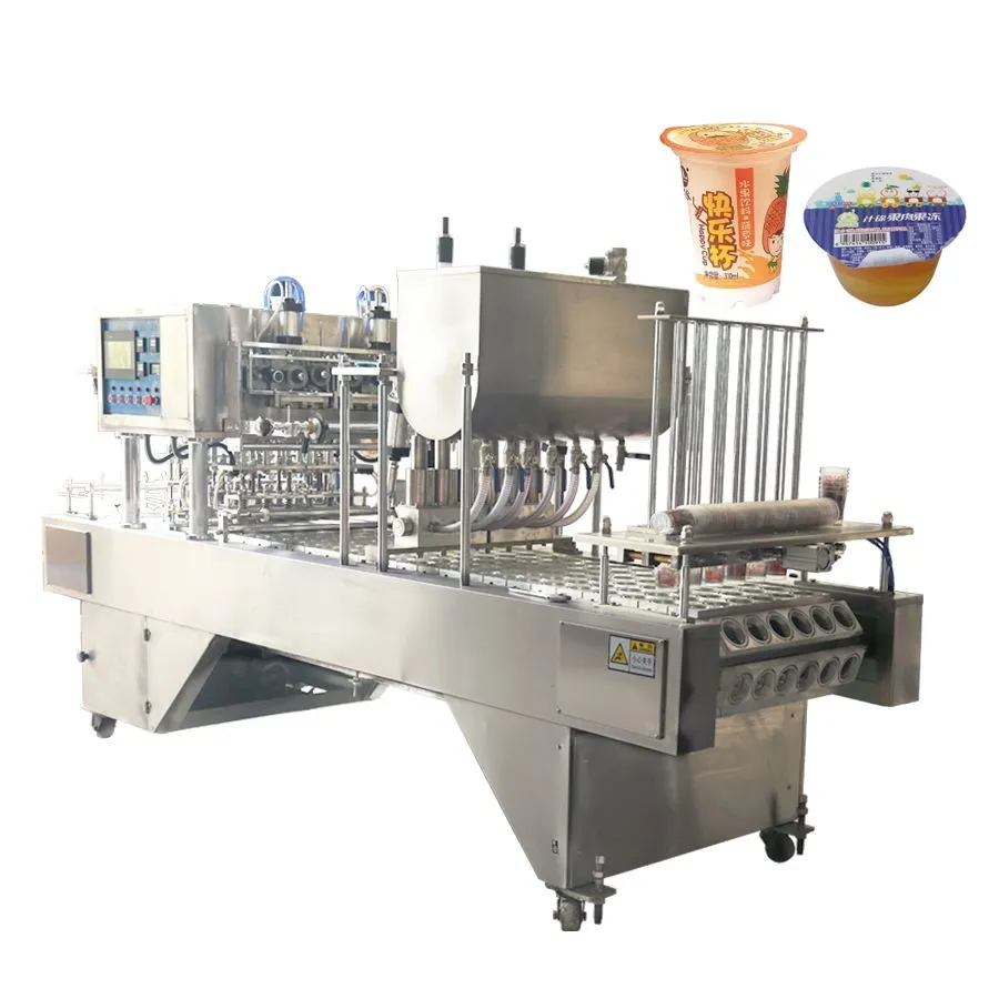 Genyond Factory Jelly Making Equipment Pudding Production Line Cup Filling Sealing Packing Machine