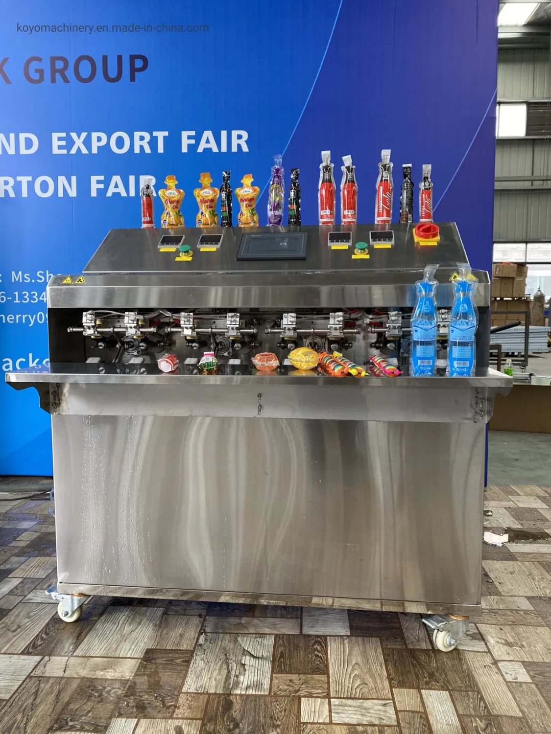 Koyo 8 Nozzles Various Shape Bag Filling and Sealing Machine for Fruit Jam/Jelly/Ice Pop