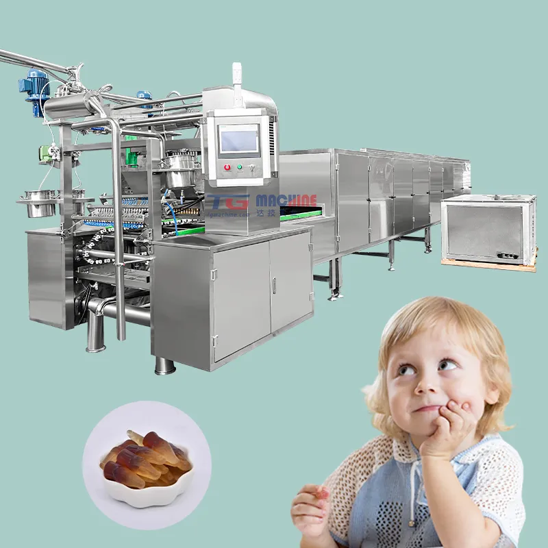 Letter Shaped Fruit Flavor Vitamin Gummy Candy Production Line Filling Candy Machinery Bear Jelly/Gummy Candy Making Machine