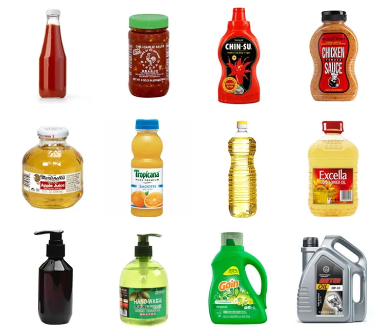 New Design Factory Low Price Automatic Liquid Water Drinking Spice Oil Soy Sauce Milk Vinegar Jam Jelly Shampoo Bottle Filling Capping Labeling Machine